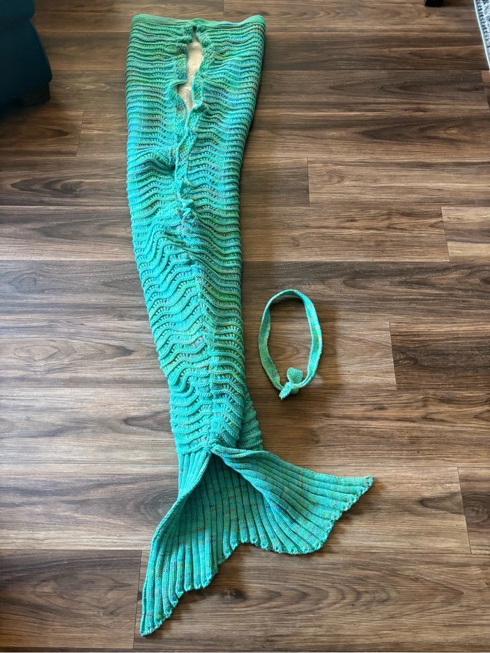 Catalonia Premium Mermaid Tail Blanket-67x22.5-Made in USA-Acrylic Knit & Sherpa